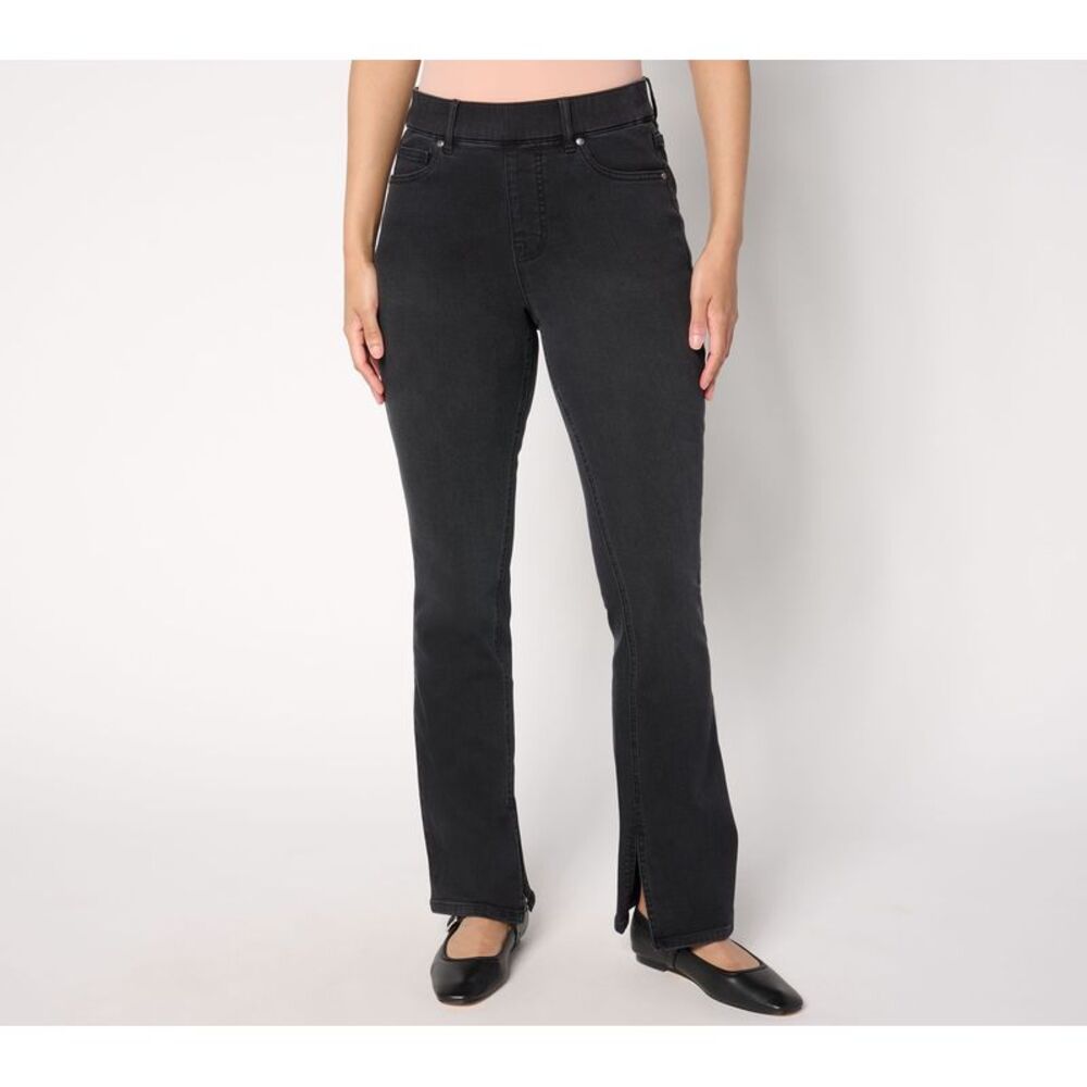 SUNNYLiFE Women's Pants Sz 20 Tall Denim Slim Bootcut Jeans w Slits Black